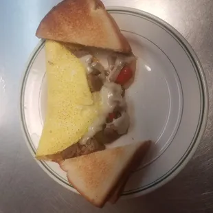Philly cheese omelette
