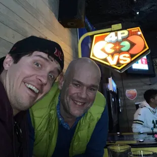 Go Titans! Hanging with new Packer fans at Badger&apos;s pub!