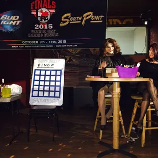 two women sitting at a table