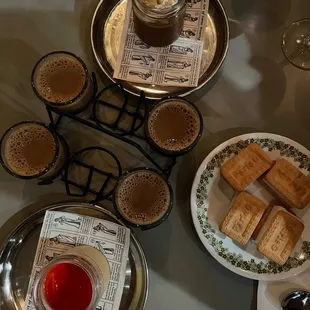 Dessert and chai tea