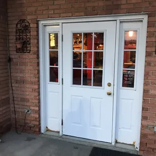 the front door of a restaurant