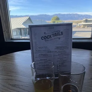 Nothing beats ice cold beer after hiking Mesquite sand dunes