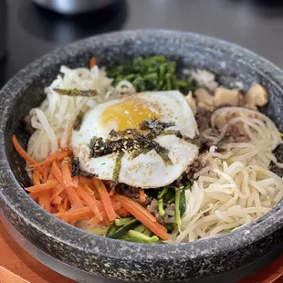 a bowl of food