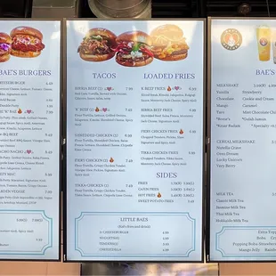 a menu for a restaurant