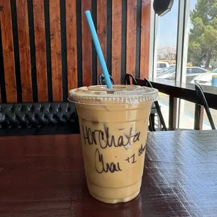 Horchata Chai + espresso shot