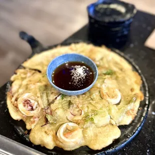 Korean seafood pancake