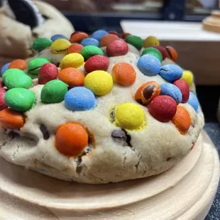 M&amp;M stuffed cookie