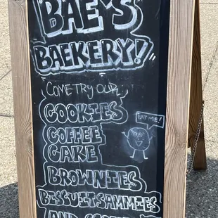 Outside sign.