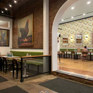 the inside of the restaurant