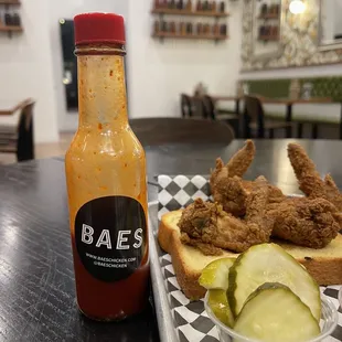 chicken wings and fried chicken, food