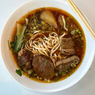 Beef noodle soup (see more OC eats on IG @capricorncow )