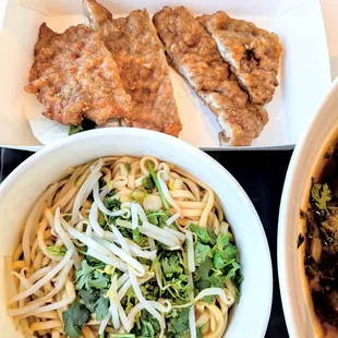 Pork Chop and Old Fashioned Noodles