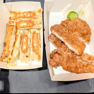 Signature Dumplings and Fried Pork Chop