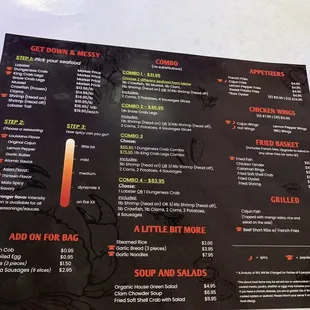 Bag O&apos; Grab menu 10/2022