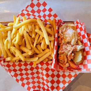  hot dog and french fries