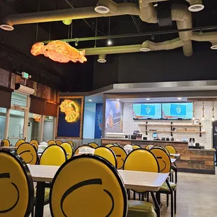 the inside of a restaurant