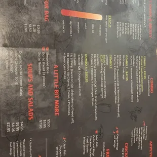 Menu back