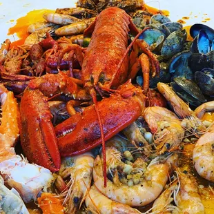  a plate of seafood