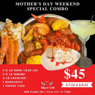 Happy Mother&apos;s day everyone! Come celebrate with us this weekend! This sweet deal is only $45!