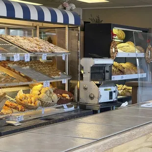 a display of baked goods