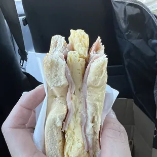 Ham and Egg Bagels