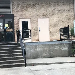 Be careful in the back of restaurant you could fall down loading dock entrance