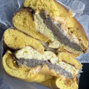 Egg Bagel Toasted Open Face