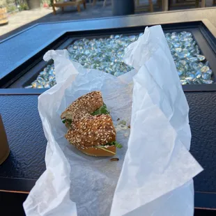 a sandwich on a table