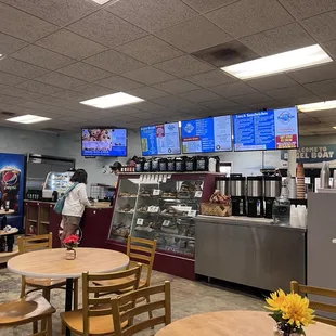 the inside of a coffee shop