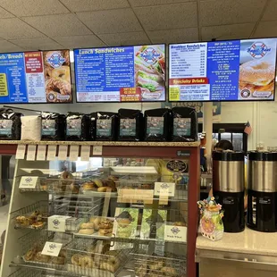 Menu and bagels