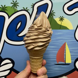 Chocolate Soft Serve Cone