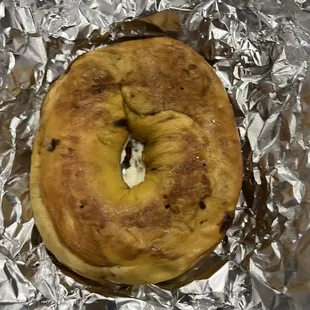 French toast bagel with cream cheese