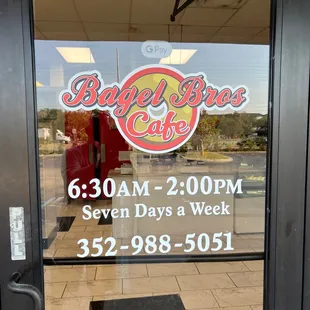the front door of the restaurant