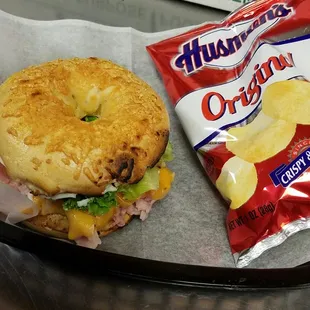 Hot ham on an Asiago