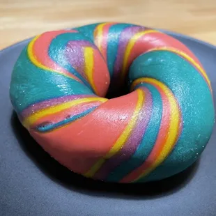 The glorious RAINBOW bagel