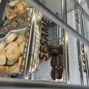 a rack of bagels