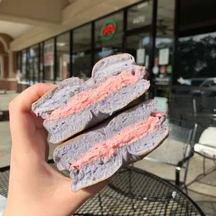 Blueberry with strawberry cream cheese