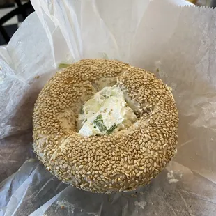 Sesame Bagel and Chive Spread