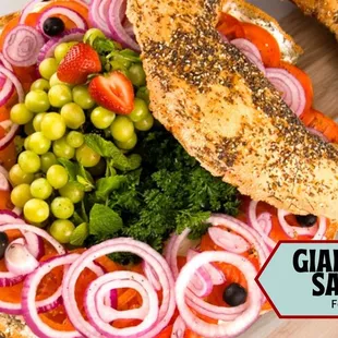Catering: Giant Bagel Sandwich