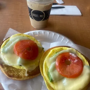 Bagel and coffee