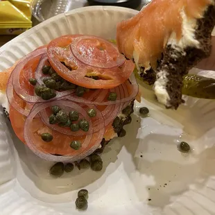 Lox and Cream Cheese Sandwich