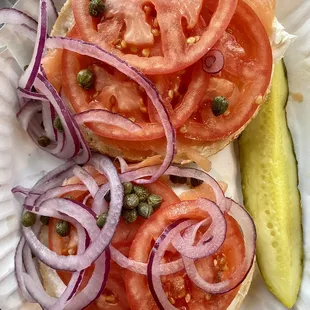 Lox and Cream Cheese Sandwich