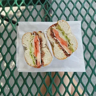 BLT bagel sandwich