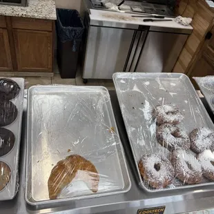 Speciality bagel...powered sugar bagel, muffins, croissants...