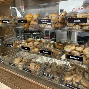 The bagel assortment ...&amp; there's more on top!