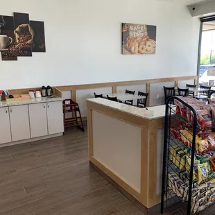 a view of the breakfast area
