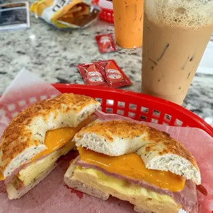 Spinach Asiago Breakfast Bagel