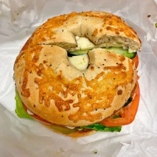 a bagel sandwich