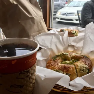 Great way to start our morning with an Eggwich deluxe.