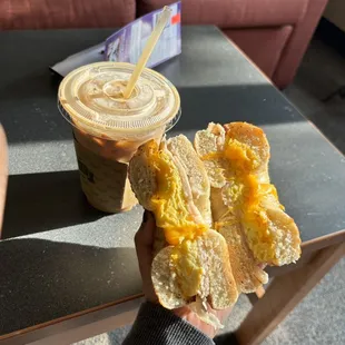 2. Eggwich with Cheese and Turkey Iced Vietnamese Coffee